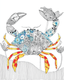 Happy Crab art print