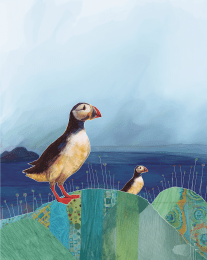 Puffin Pair art print