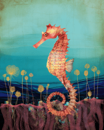 Swanky Seahorse art print