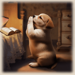 Puppy- Nighttime Prayers art print