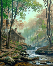 The Cabin at Miller's Brook art print