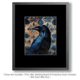 Vintage Raven Portrait Art