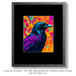 BOHO Raven Portrait Art