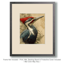 Antique Ivory Billed Woodpecker Art