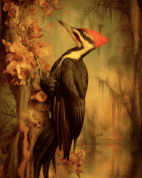 Ivory Billed Woodpecker in Mangrove Swamp