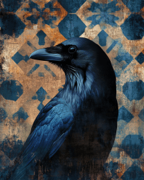 Vintage Raven Portrait