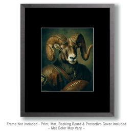 Bighorn Football Player Art