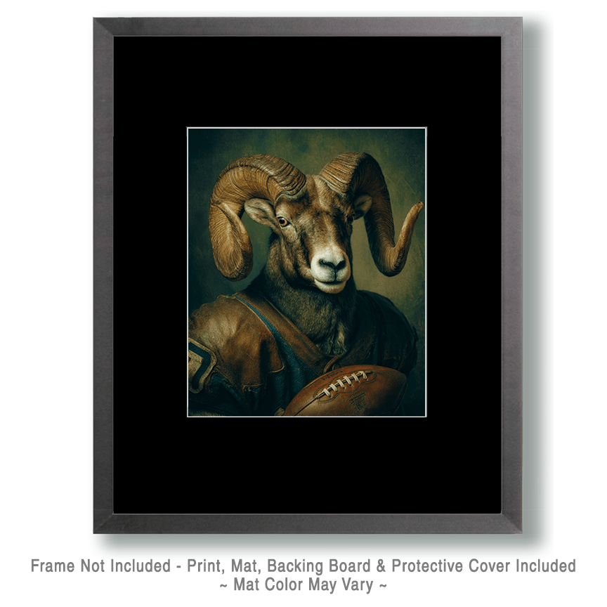 Bighorn Football Player Art