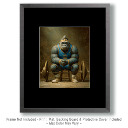Bodybuilder Ape Art