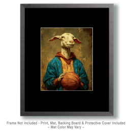 Goat Basketball Player Art