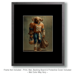 Water Buffalo Football Player Art
