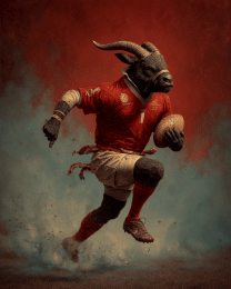 Mountain Goat Football Player