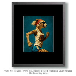Cheetah Jogging Art