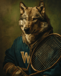 Wolf Tennis Player