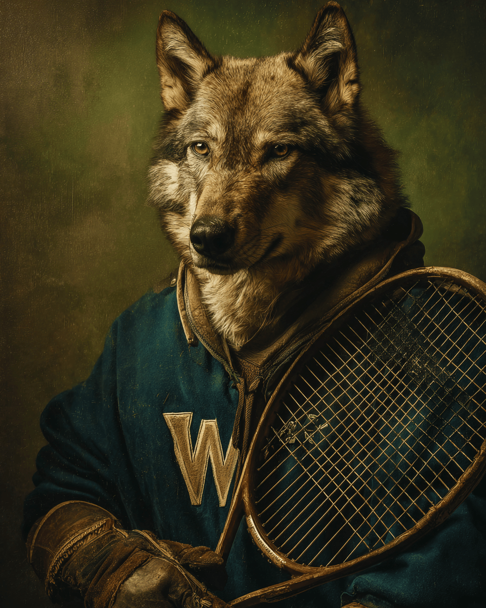 Wolf Tennis Player