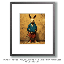 Jackrabbit Tennis Player Art