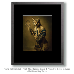 Wolf Lacrosse Player Art