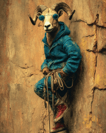 Cool Bighorn Mountain Climber