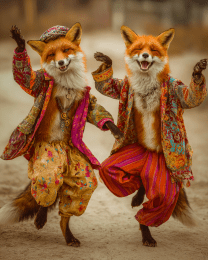 Foxes Dancing