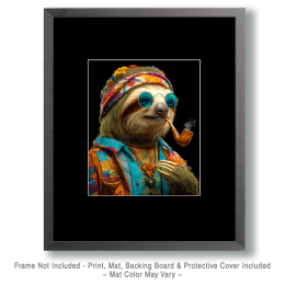 Sloth Flower Child Art