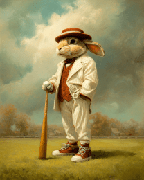 Rabbit Baseball Player