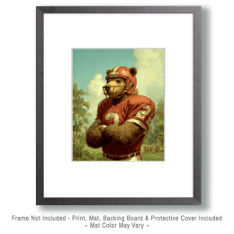 Bear Football Player Art