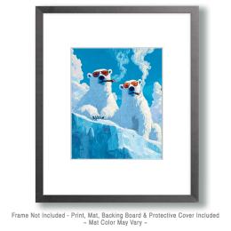 Polar Bears Smoking on an Ice Berg Art