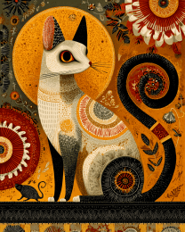 Nouveau Design Cat and Mouse