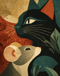 Nouveau Cat and Mouse Design