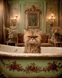 Wet Grumpy Cat