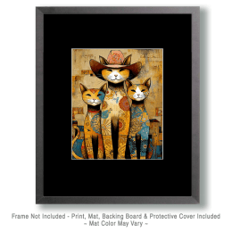 Cat Dad with Kits Art