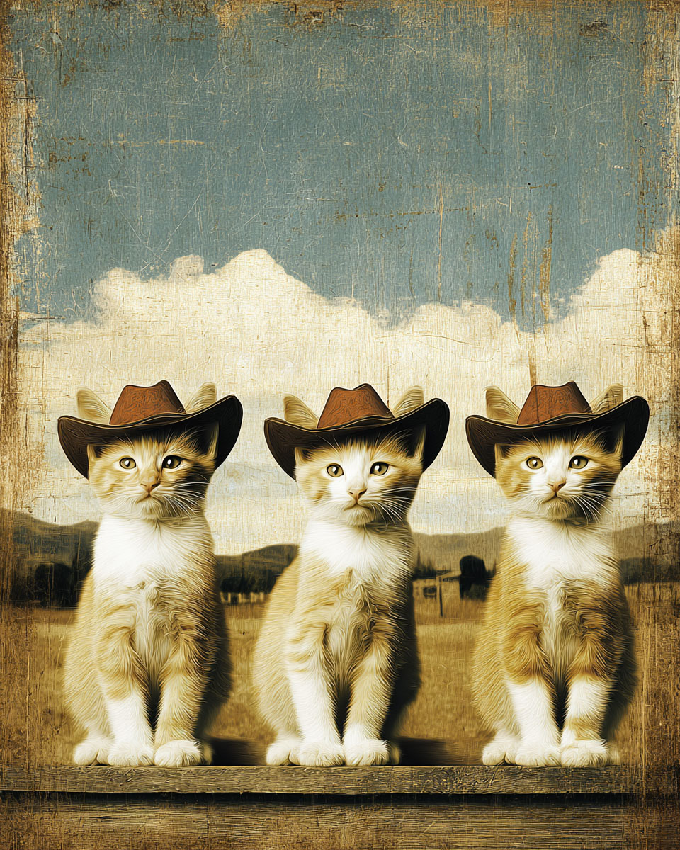 Three Cowboy Mouseketeers