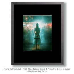 Ghostly Woman with Cross Art