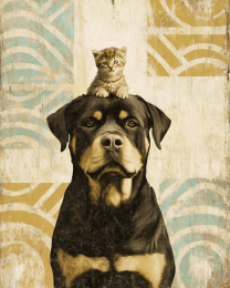 Rottweiler & Kitten