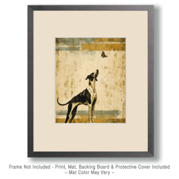 Dog & Butterfly Art