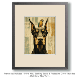 Doberman & Parrot