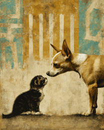 Chihuahua & Kitten