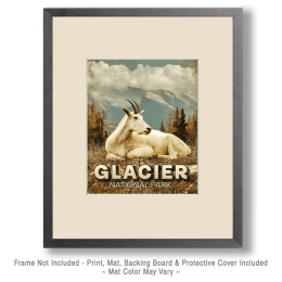 Resting Mountain Goat Art