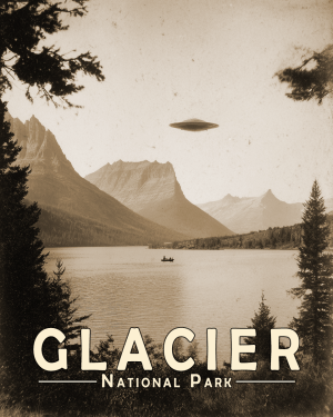 Antique Photo of Alien Flying Saucer