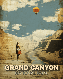 Woman Watching Hot Air Balloon