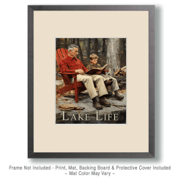 Grandfather Grandson's Precious Time Together Art