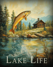 Vintage Jumping Trout