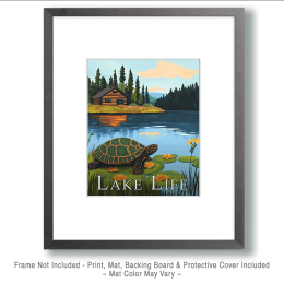 Turtle and Cabin Art