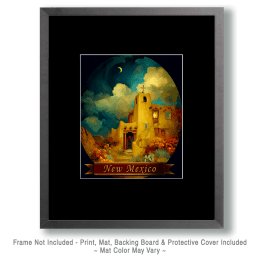 Vintage Adobe Church Art