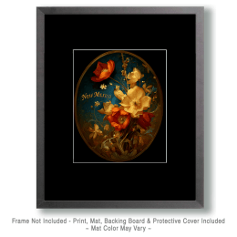 Vintage Floral Souvenir Art
