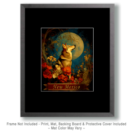 Vintage Wolf and Moon Art