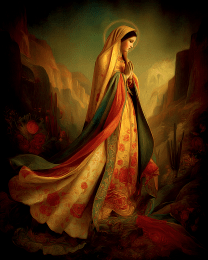 SW Nouveau Our Lady of Guadalupe Desert Landscape