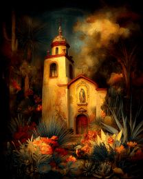 SW Nouveau Our Lady of Guadalupe Adobe Church