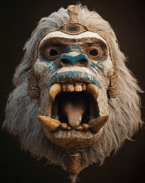 Bigfoot Mask 12 art print