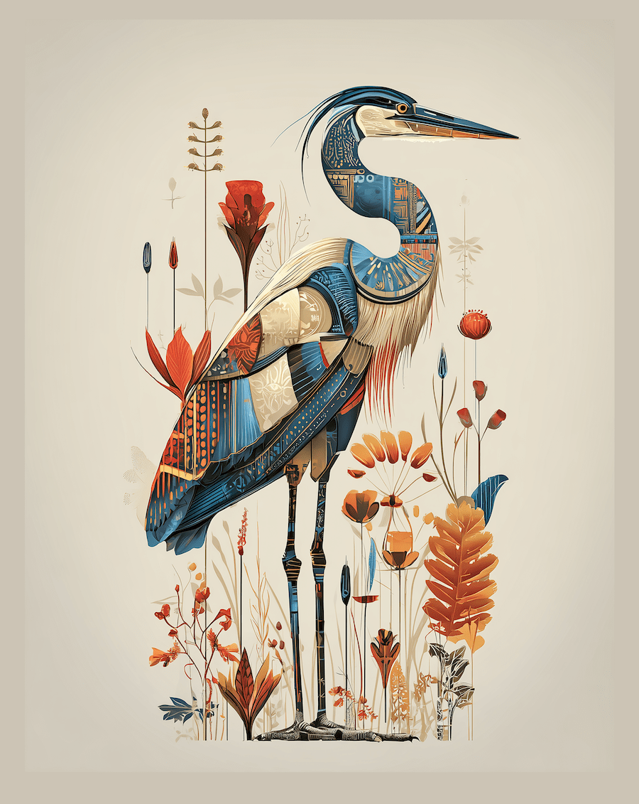 Magical Blue Heron 2 art print